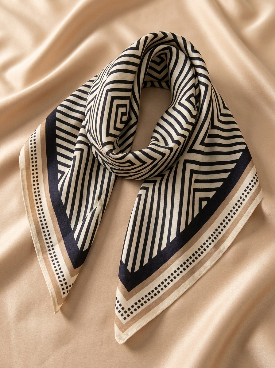 Il Foulard Geometrico che Dice Tutto senza Parlare.