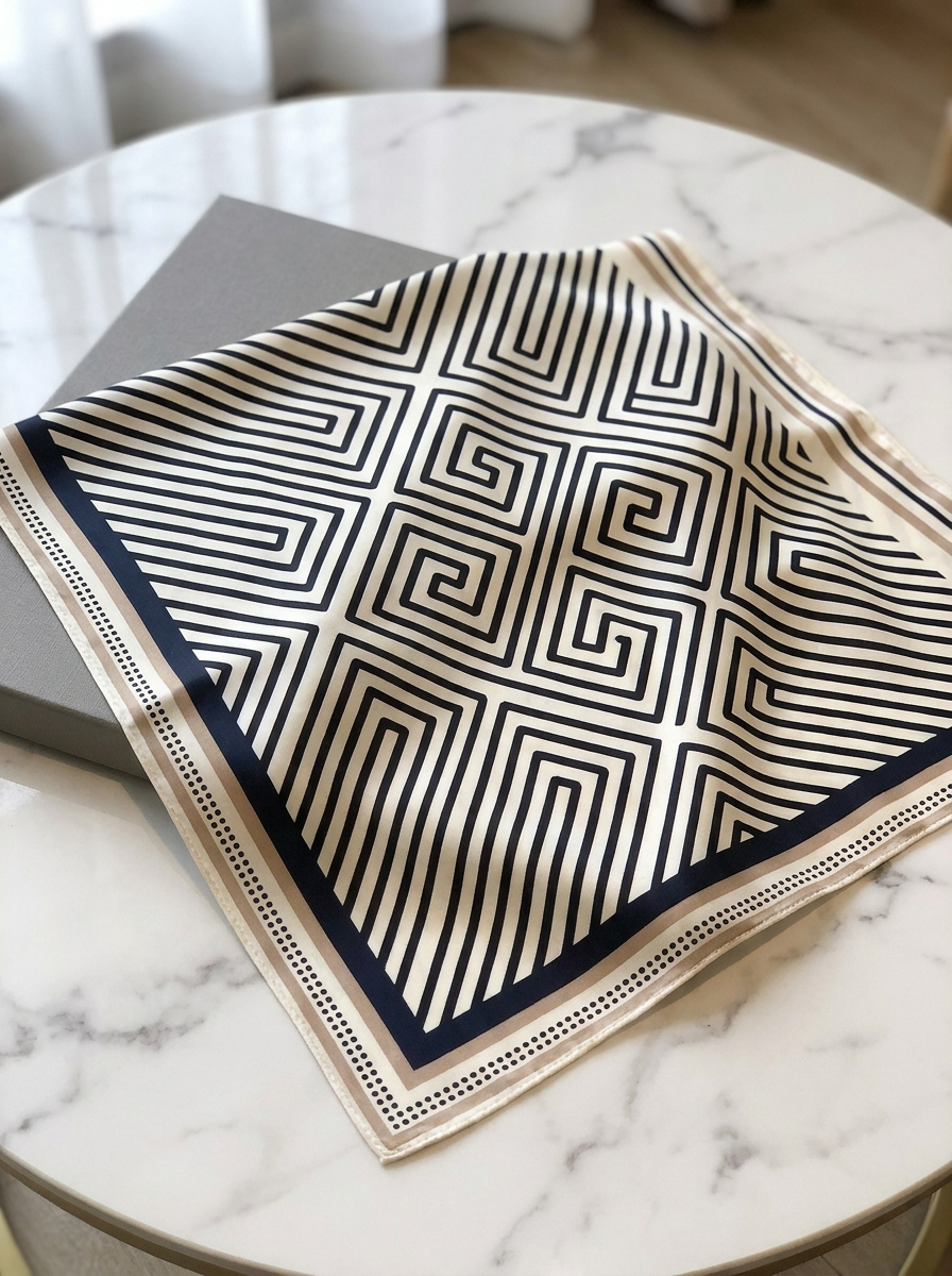 Il Foulard Geometrico che Dice Tutto senza Parlare.