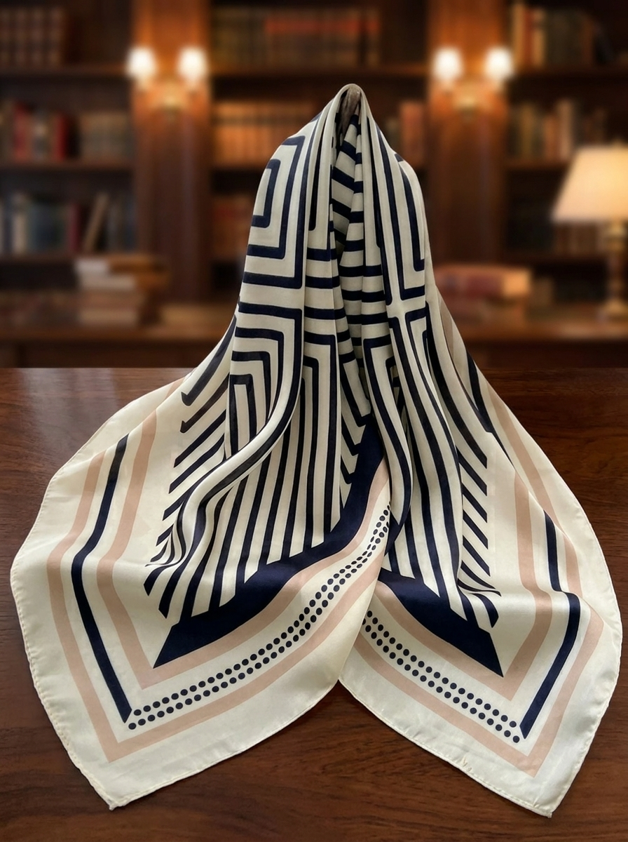 Il Foulard Geometrico che Dice Tutto senza Parlare.