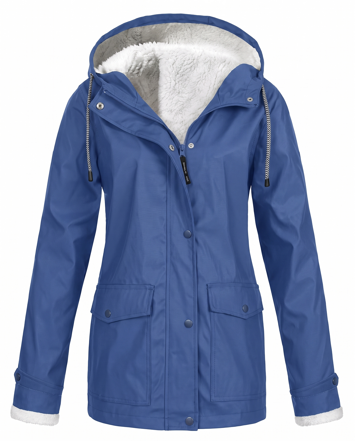 Giacca in pile da donna con cappuccio