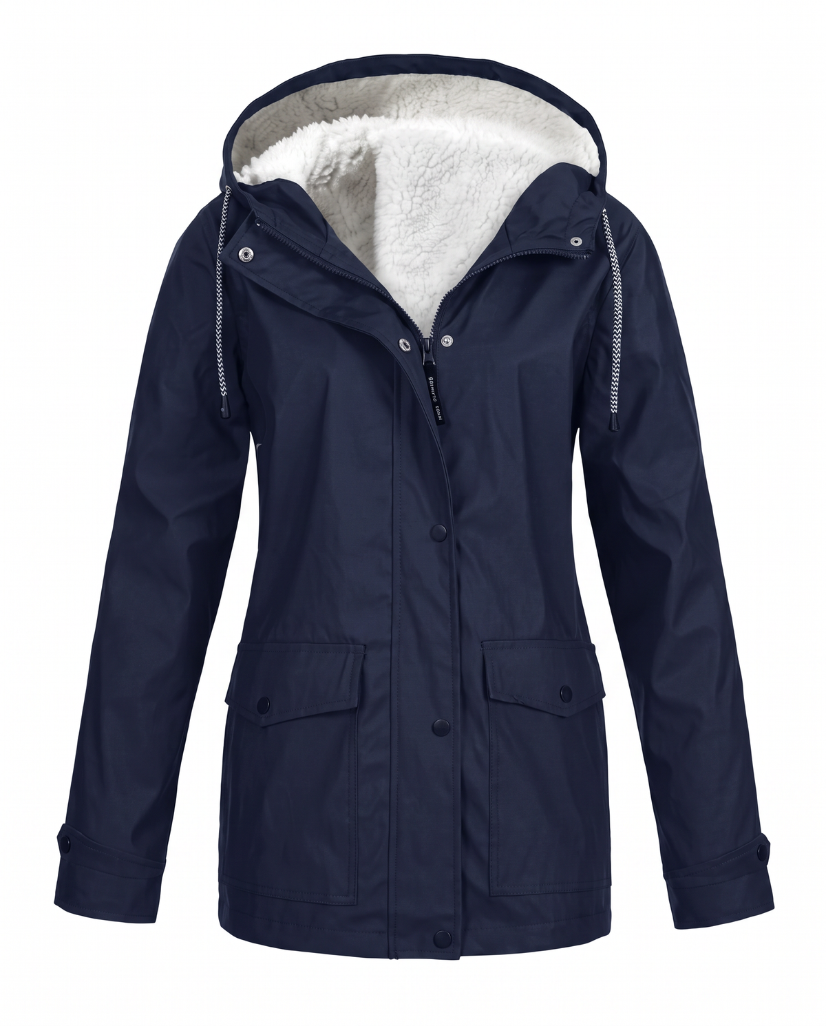 Giacca in pile da donna con cappuccio