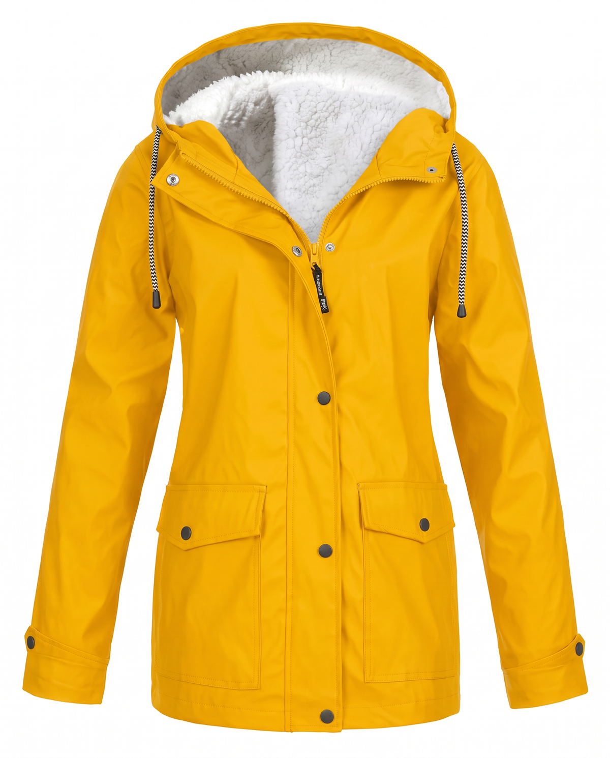 Giacca in pile da donna con cappuccio