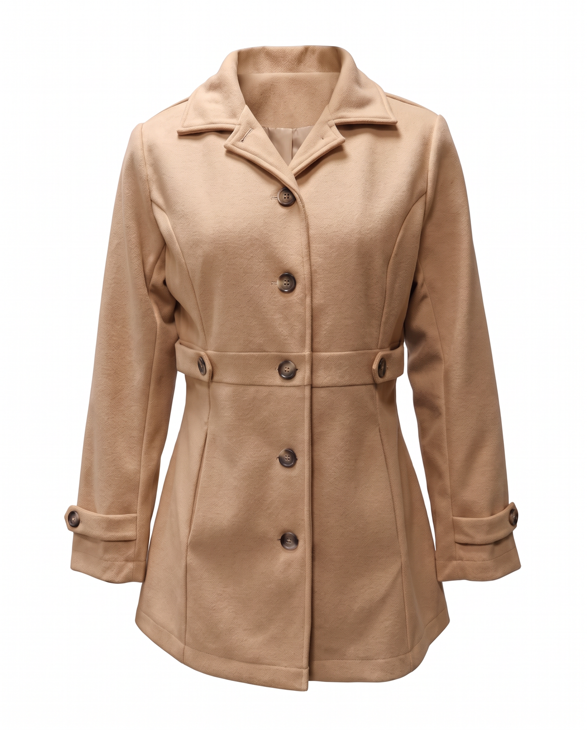 Cappotto da donna sciancrato a un bottone