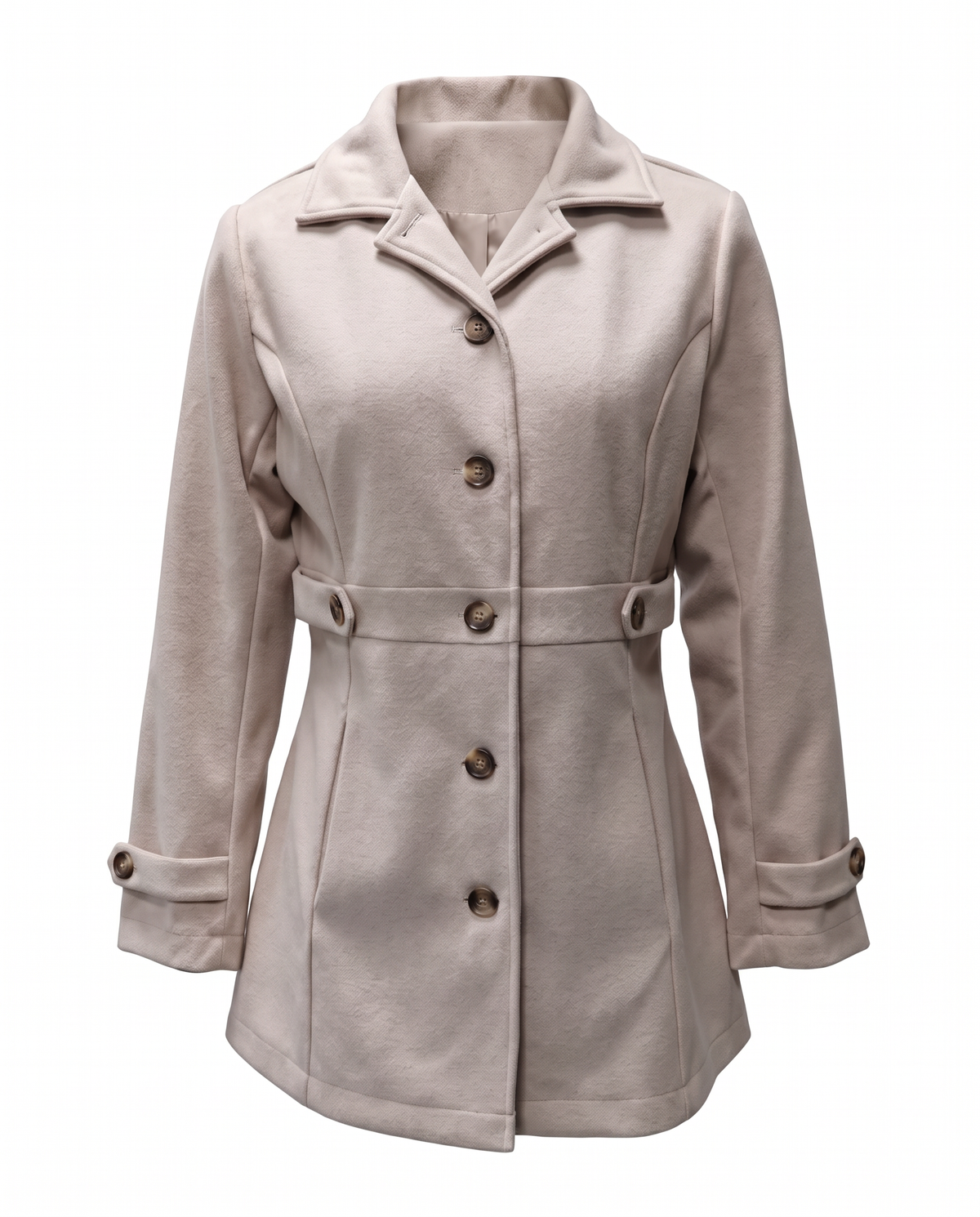 Cappotto da donna sciancrato a un bottone