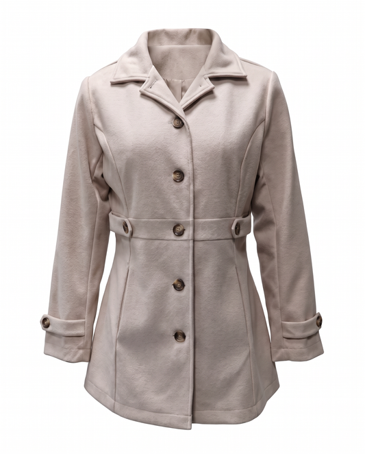 Cappotto da donna sciancrato a un bottone