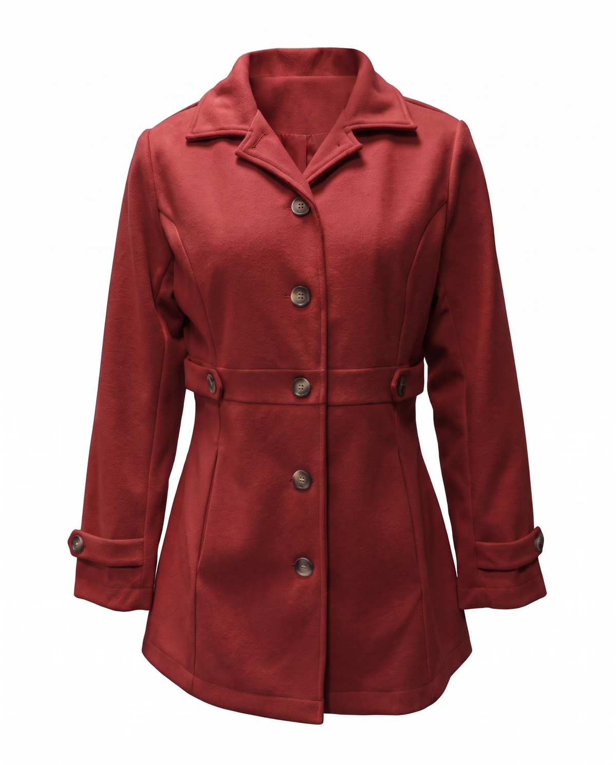 Cappotto da donna sciancrato a un bottone