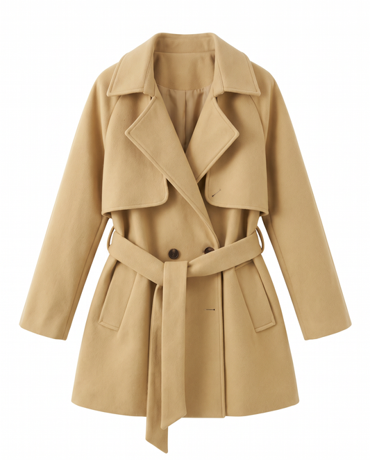Trench Corto con Cintura Sofia