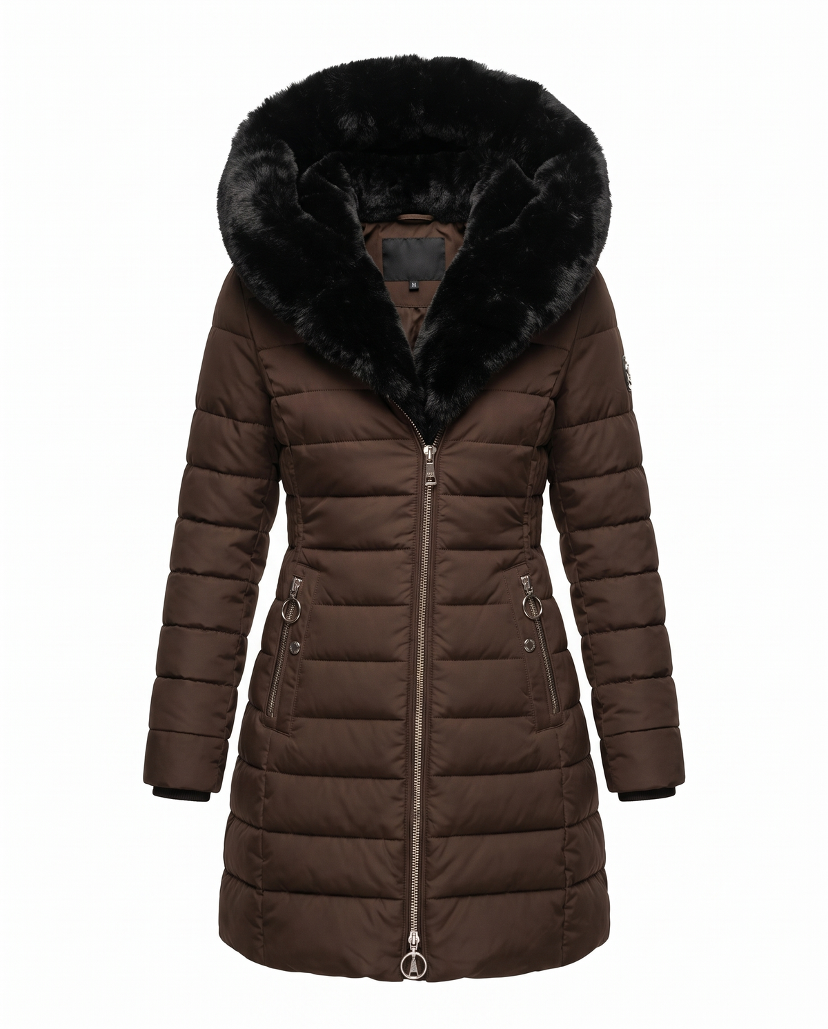 Parka Lunga Imbottita con Cappuccio Livia