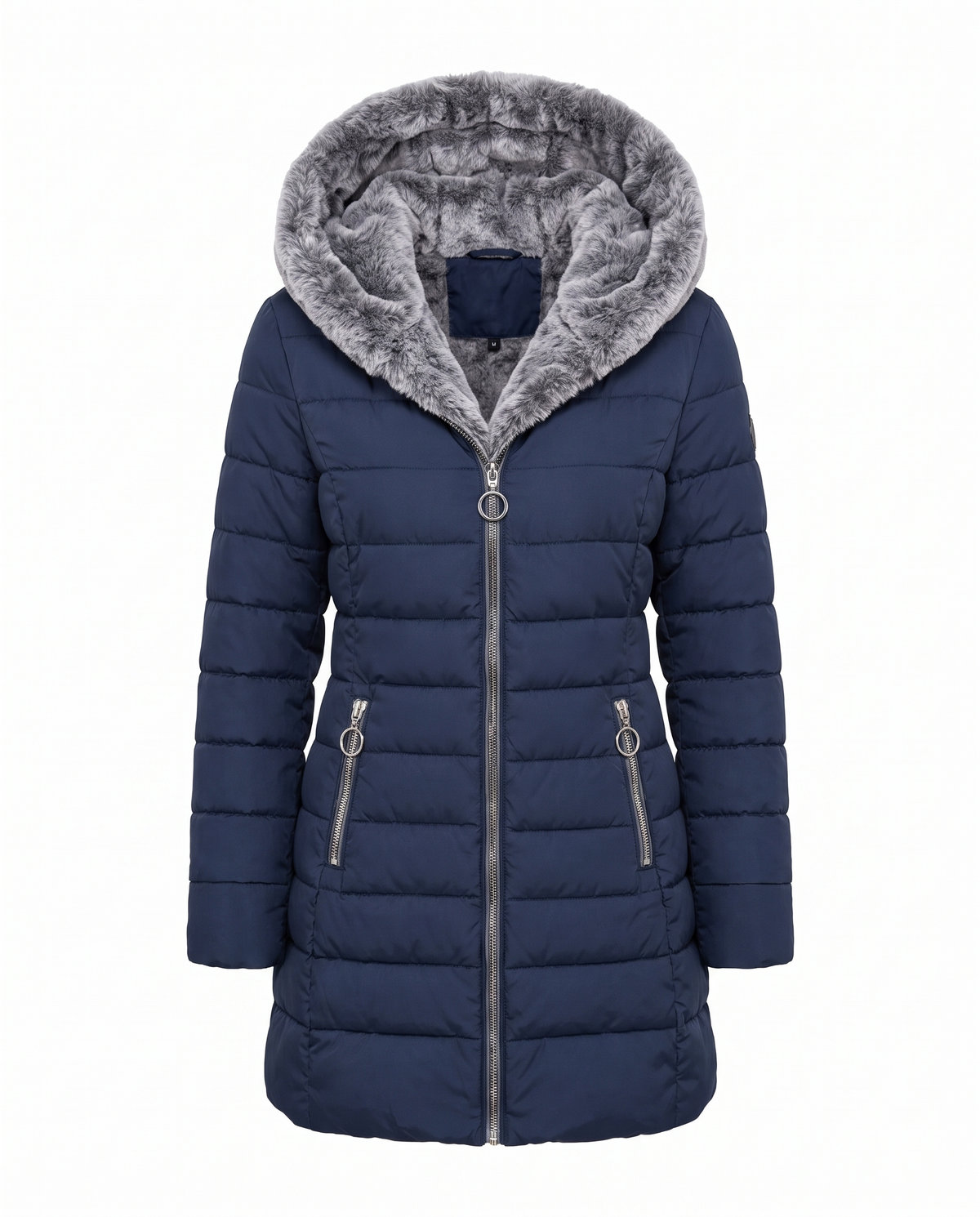 Parka Lunga Imbottita con Cappuccio Livia