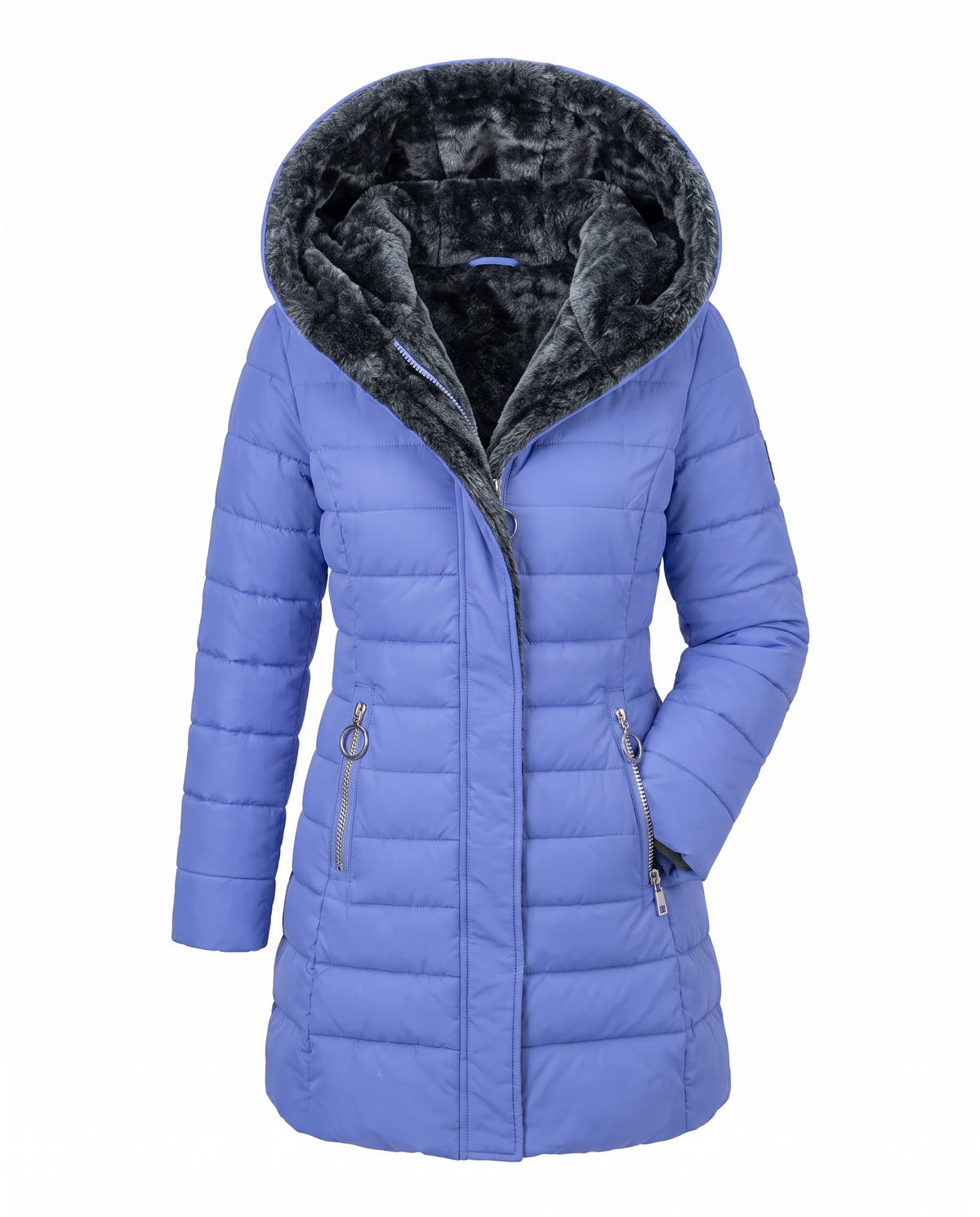 Parka Lunga Imbottita con Cappuccio Livia