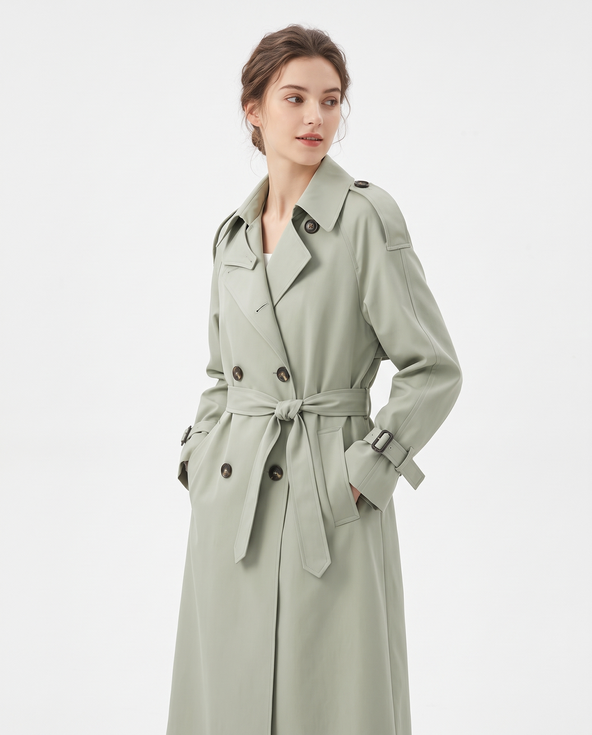 Trench Lungo Stile Britannico Alessandra