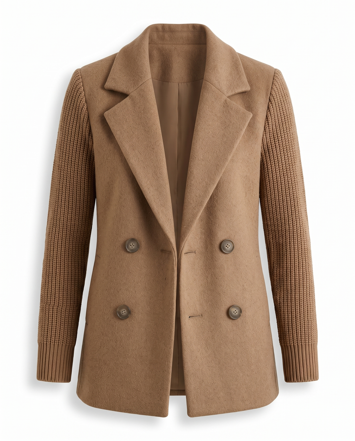 Blazer Doppiopetto con Maniche in Maglia Gaia
