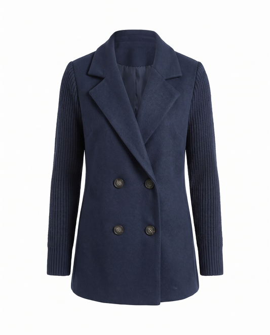 Blazer Doppiopetto con Maniche in Maglia Gaia