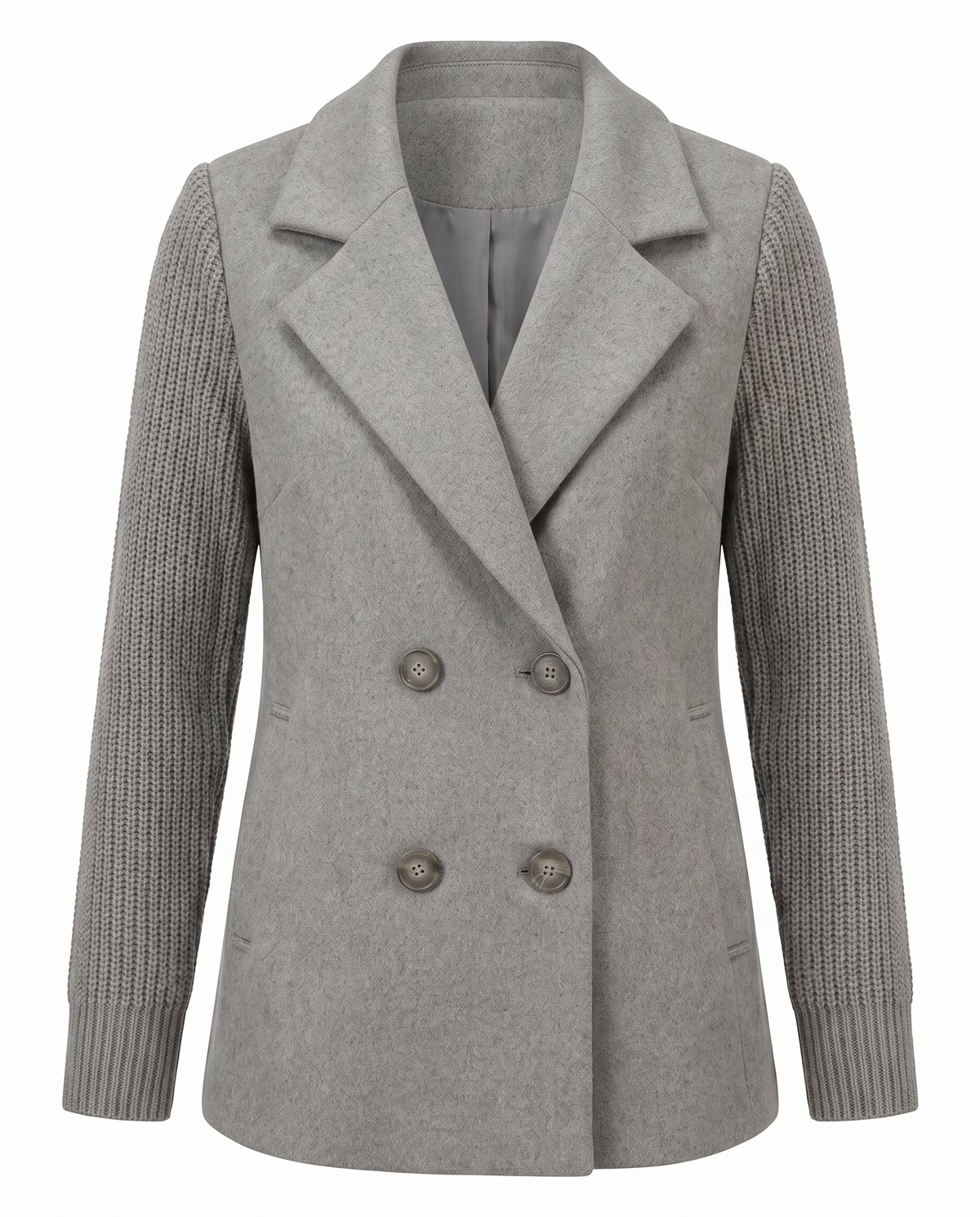 Blazer Doppiopetto con Maniche in Maglia Gaia